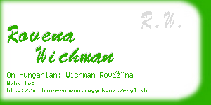 rovena wichman business card